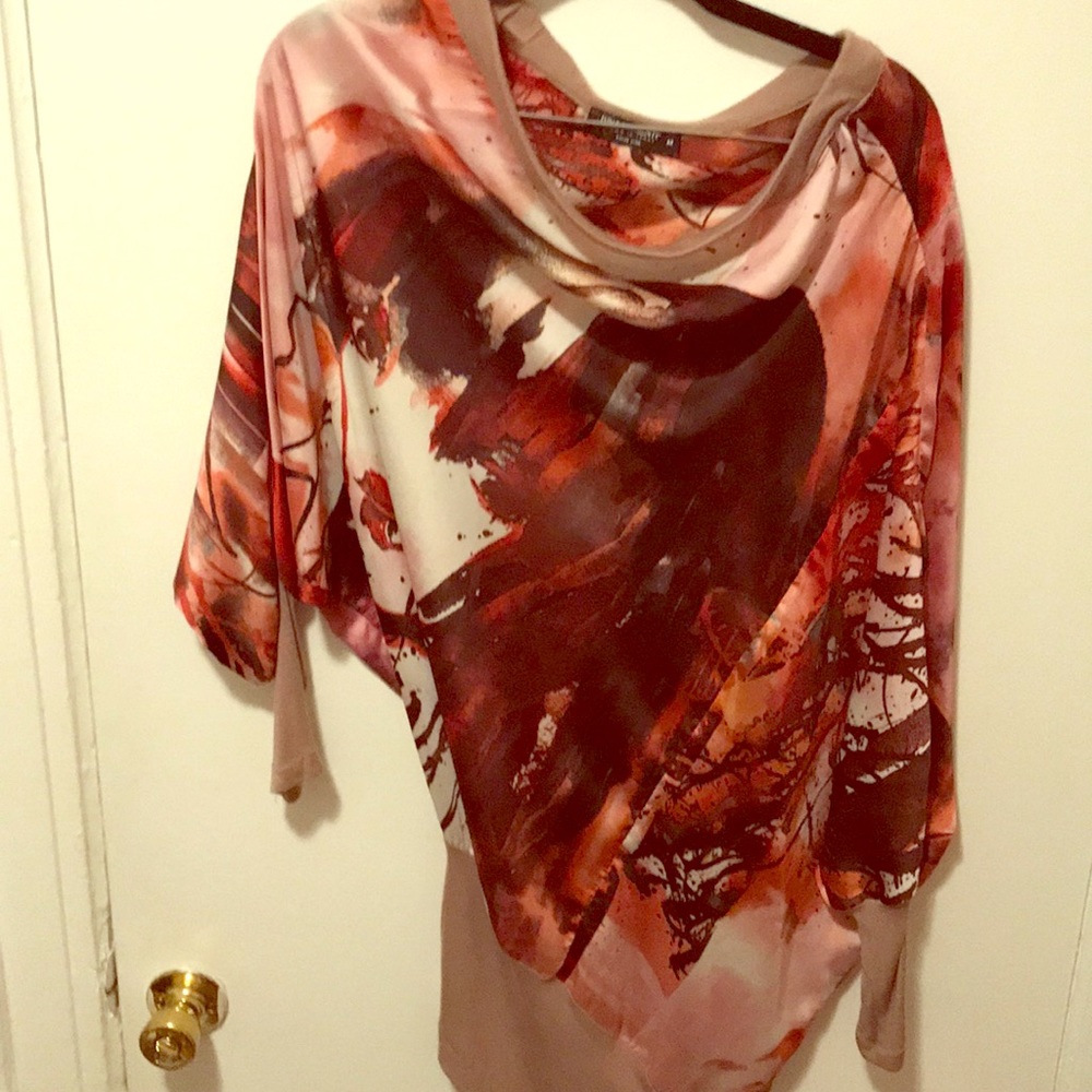 Rinascimento blouse one shoulder bat style size M